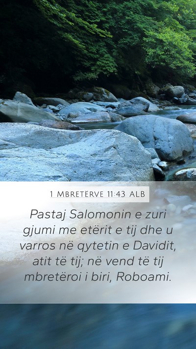 1 Mbretërve 11:43 ALB Bible Verse Image