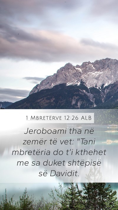 1 Mbretërve 12:26 ALB Bible Verse Image