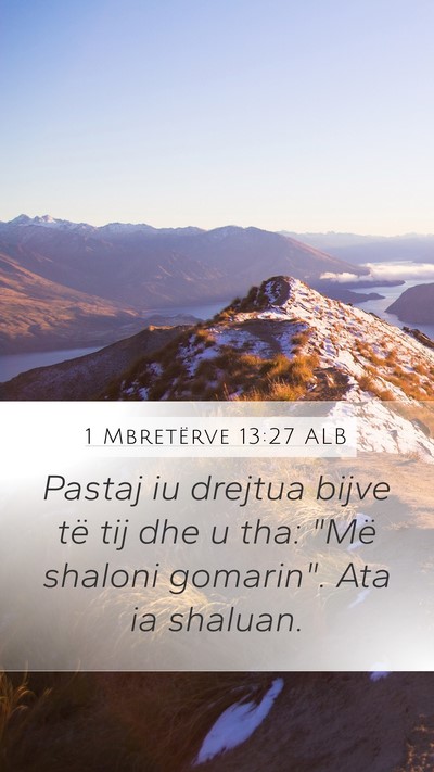 1 Mbretërve 13:27 ALB Bible Verse Image