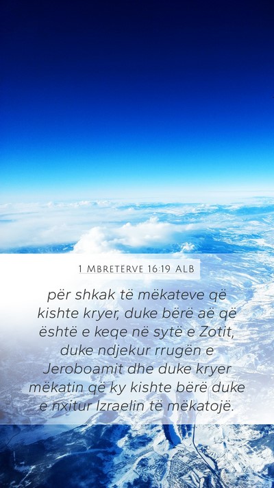 1 Mbretërve 16:19 ALB Bible Verse Image
