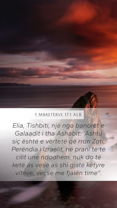 1 Mbretërve 17:1 ALB Bible Verse Image