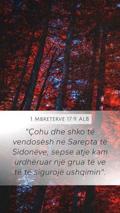 1 Mbretërve 17:9 ALB Bible Verse Image