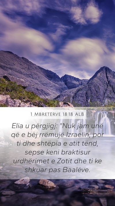 1 Mbretërve 18:18 ALB Bible Verse Image