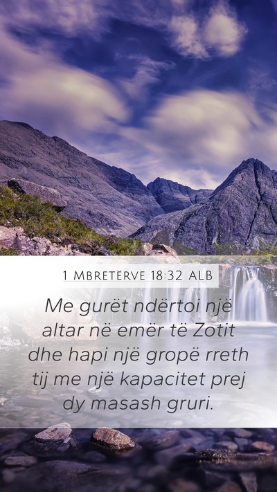 1 Mbretërve 18:32 ALB Bible Verse Image