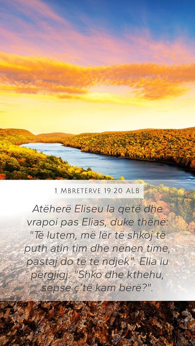 1 Mbretërve 19:20 ALB Bible Verse Image
