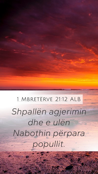 1 Mbretërve 21:12 ALB Bible Verse Image