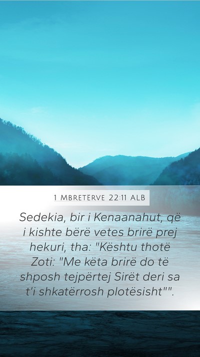 1 Mbretërve 22:11 ALB Bible Verse Image