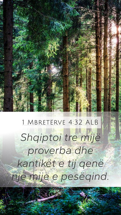1 Mbretërve 4:32 ALB Bible Verse Image