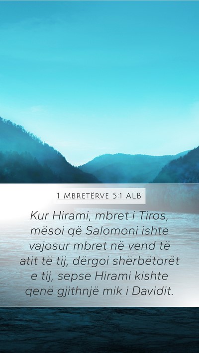 1 Mbretërve 5:1 ALB Bible Verse Image