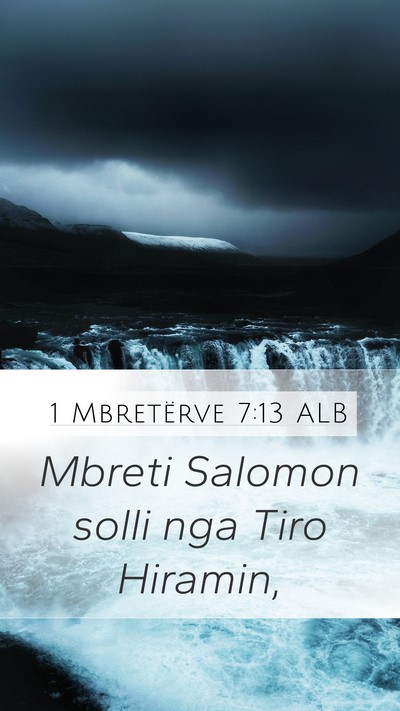 1 Mbretërve 7:13 ALB Bible Verse Image