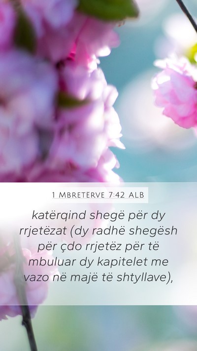 1 Mbretërve 7:42 ALB Bible Verse Image