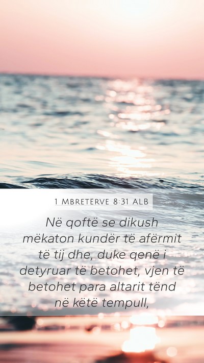 1 Mbretërve 8:31 ALB Bible Verse Image