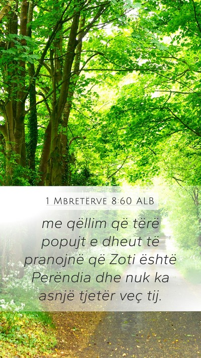 1 Mbretërve 8:60 ALB Bible Verse Image