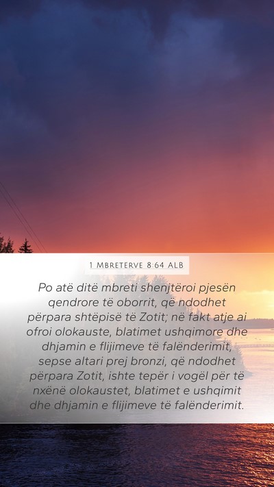 1 Mbretërve 8:64 ALB Bible Verse Image