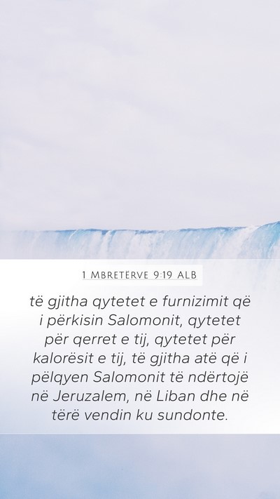 1 Mbretërve 9:19 ALB Bible Verse Image