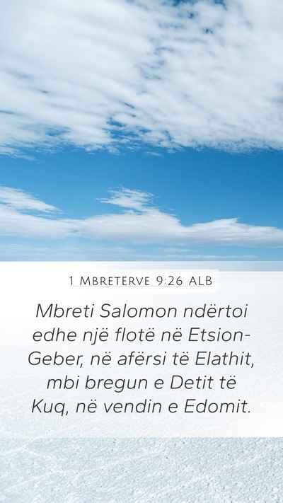 1 Mbretërve 9:26 ALB Bible Verse Image