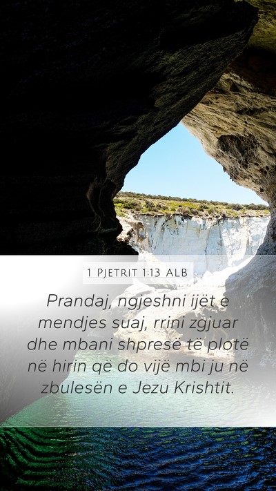 1 Pjetrit 1:13 ALB Bible Verse Image