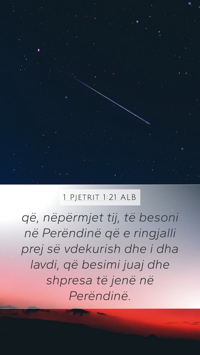 1 Pjetrit 1:21 ALB Bible Verse Image