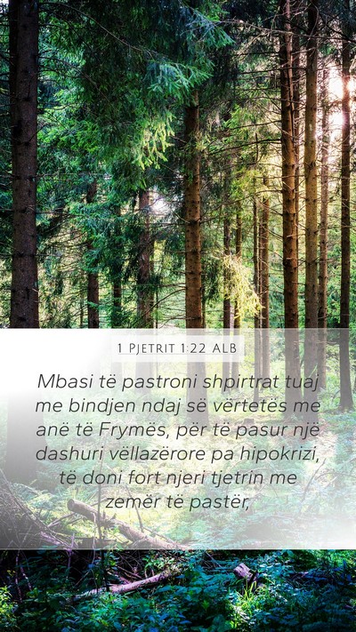 1 Pjetrit 1:22 ALB Bible Verse Image