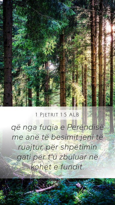 1 Pjetrit 1:5 ALB Bible Verse Image
