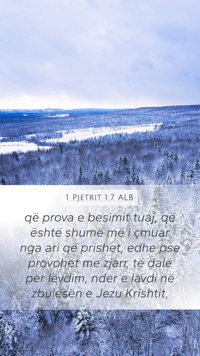 1 Pjetrit 1:7 ALB Bible Verse Image