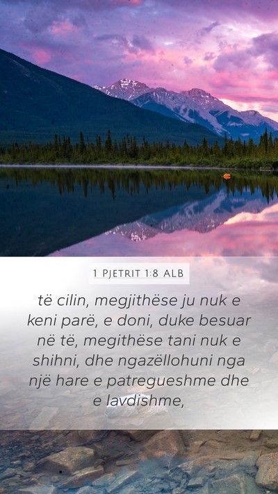 1 Pjetrit 1:8 ALB Bible Verse Image