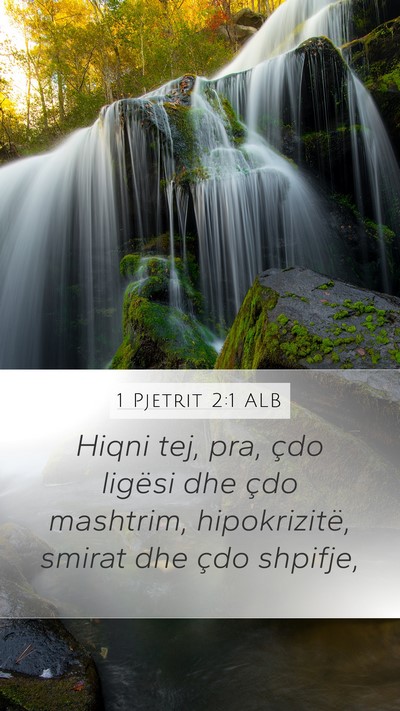 1 Pjetrit 2:1 ALB Bible Verse Image