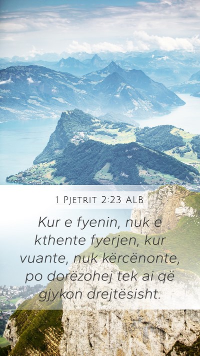 1 Pjetrit 2:23 ALB Bible Verse Image