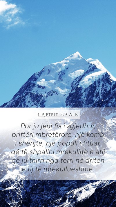 1 Pjetrit 2:9 ALB Bible Verse Image