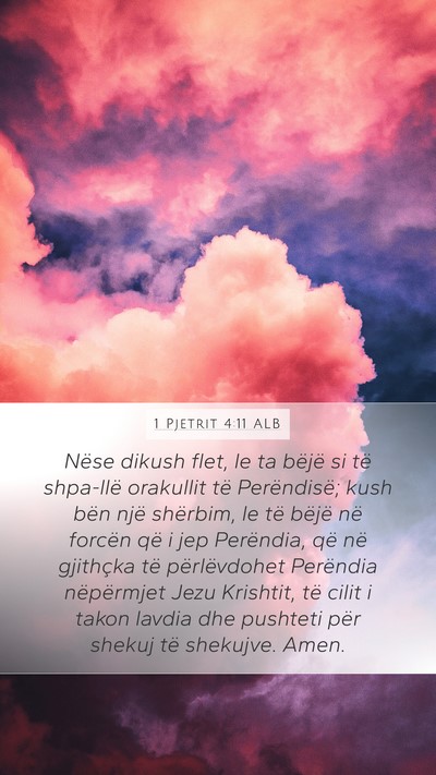 1 Pjetrit 4:11 ALB Bible Verse Image