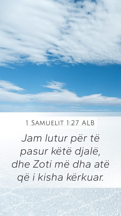 1 Samuelit 1:27 ALB Bible Verse Image