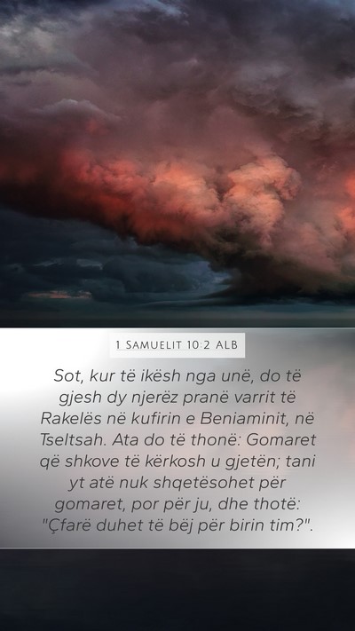 1 Samuelit 10:2 ALB Bible Verse Image