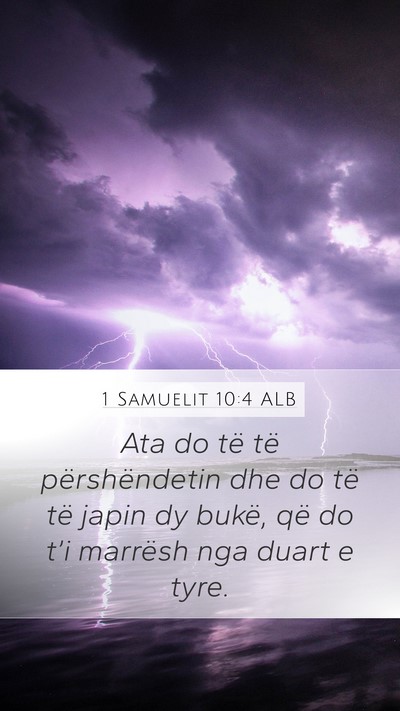 1 Samuelit 10:4 ALB Bible Verse Image