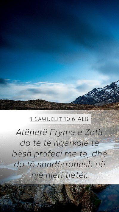 1 Samuelit 10:6 ALB Bible Verse Image