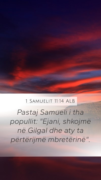 1 Samuelit 11:14 ALB Bible Verse Image