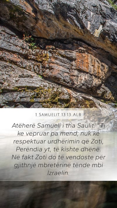 1 Samuelit 13:13 ALB Bible Verse Image