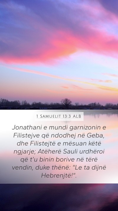 1 Samuelit 13:3 ALB Bible Verse Image