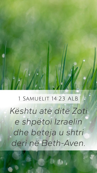 1 Samuelit 14:23 ALB Bible Verse Image
