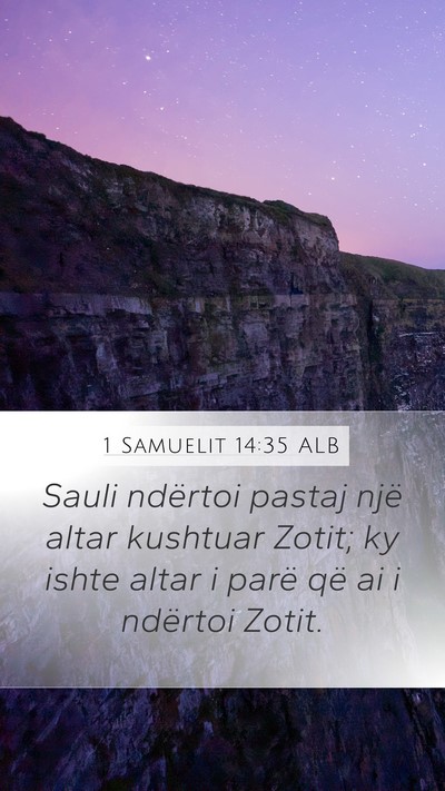 1 Samuelit 14:35 ALB Bible Verse Image