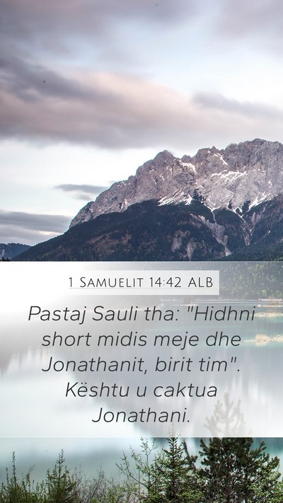 1 Samuelit 14:42 ALB Bible Verse Image