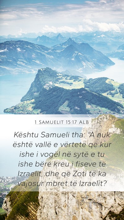 1 Samuelit 15:17 ALB Bible Verse Image