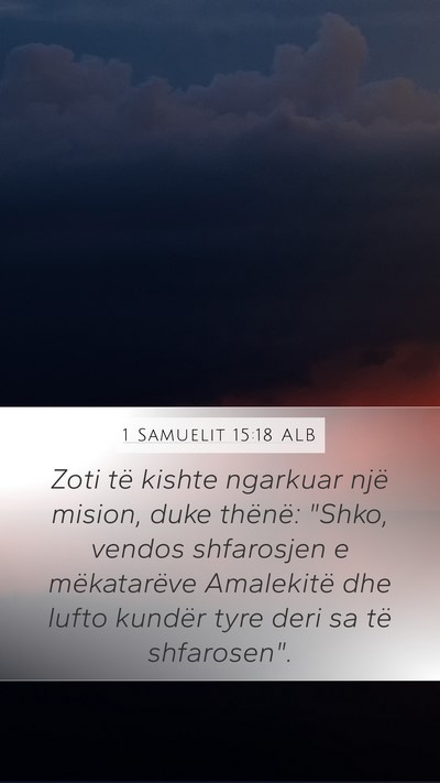 1 Samuelit 15:18 ALB Bible Verse Image