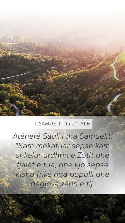 1 Samuelit 15:24 ALB Bible Verse Image