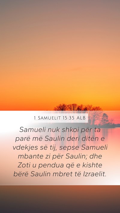 1 Samuelit 15:35 ALB Bible Verse Image