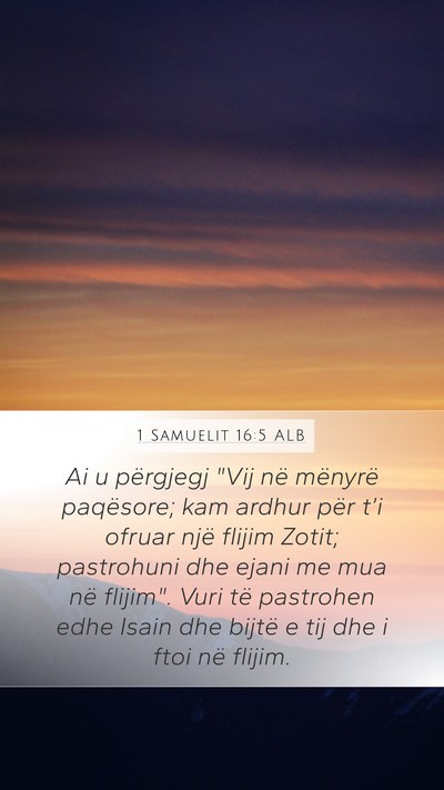 1 Samuelit 16:5 ALB Bible Verse Image