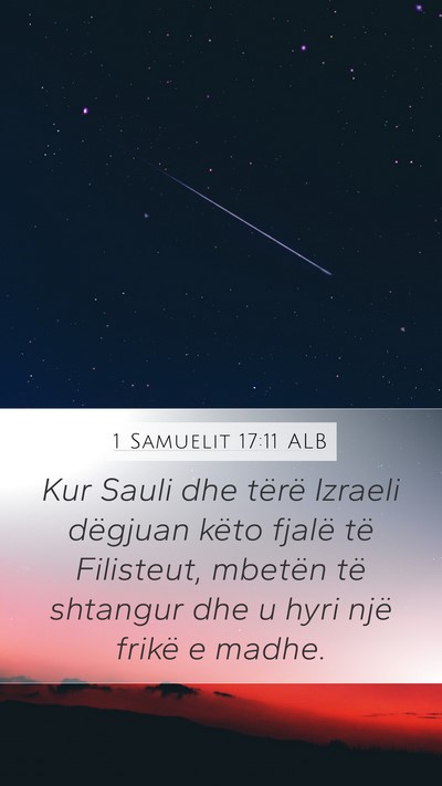 1 Samuelit 17:11 ALB Bible Verse Image