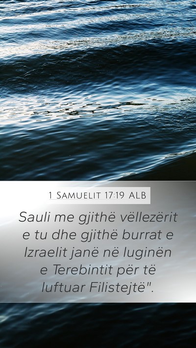 1 Samuelit 17:19 ALB Bible Verse Image
