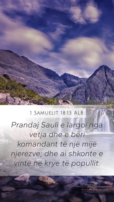 1 Samuelit 18:13 ALB Bible Verse Image
