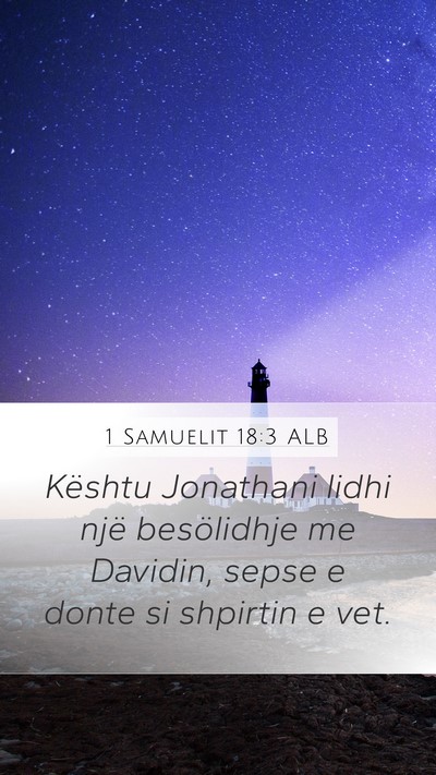 1 Samuelit 18:3 ALB Bible Verse Image