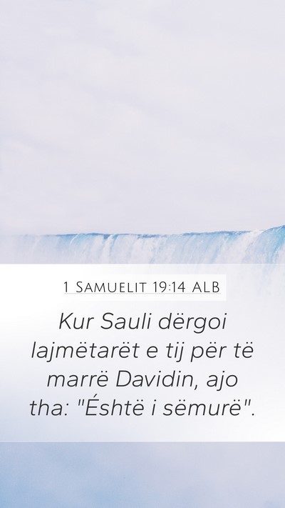 1 Samuelit 19:14 ALB Bible Verse Image
